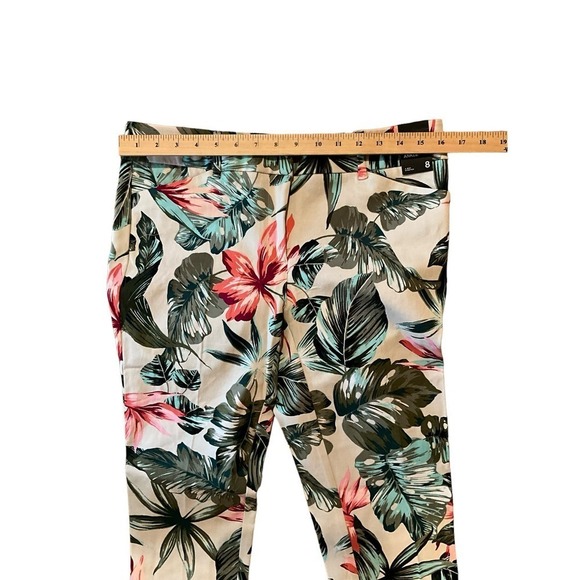 New York & Company Ankle Pant Women's Size 8 Multicolor Floral Pull-On High Rise - Picture 5 of 5